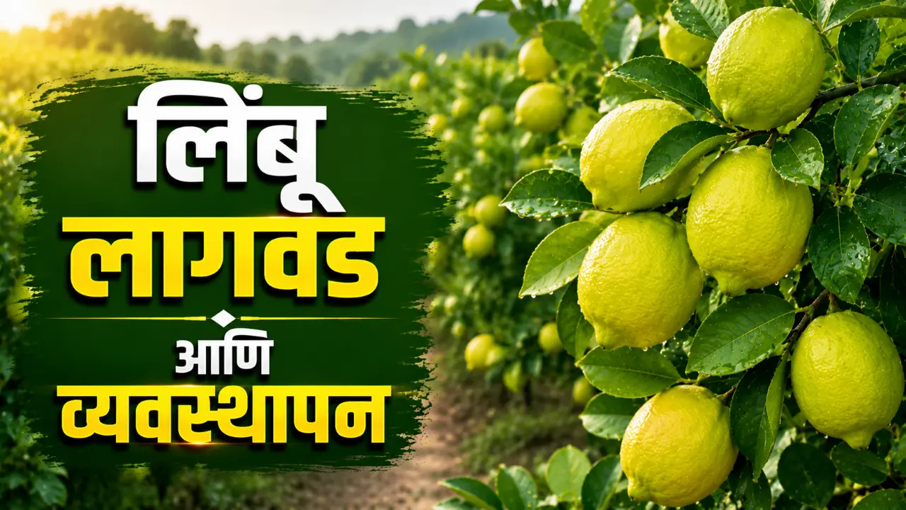 Lemon Farming Guide: Fresh, bright yellow lemons hanging on a healthy tree branch with green leaves.